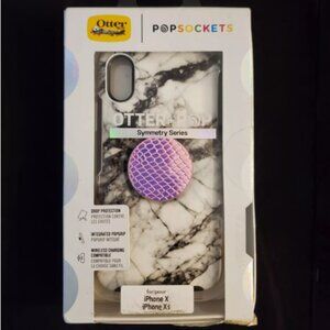 OtterBox Popsockets Phone Case Swappable‎ Top Pink PopGrip marble iPhone X Xs